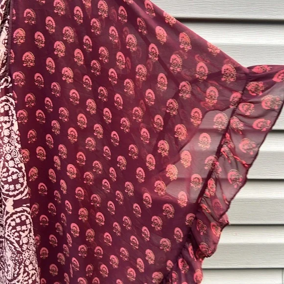 Free People | Boho Flowy Oversized Draped Top size Medium - Picture 3 of 6